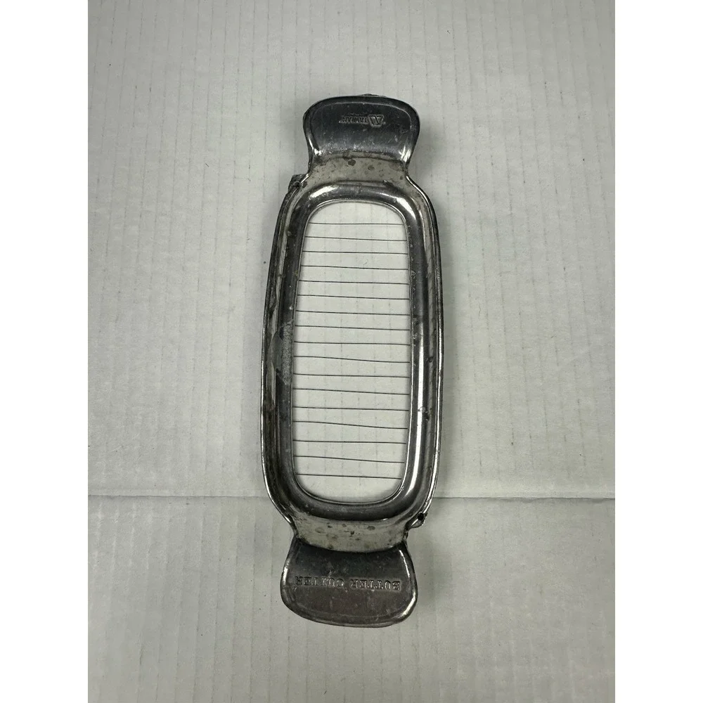 Vintage Unbranded Aluminum Manual Butter Slicer, Cutter